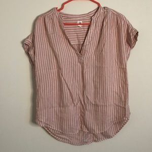 Red white striped top